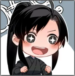 🤩 애니메이션, 치비, 만화, 귀여운, 행복한, 캐릭터, 팬아트 whatsapp sticker