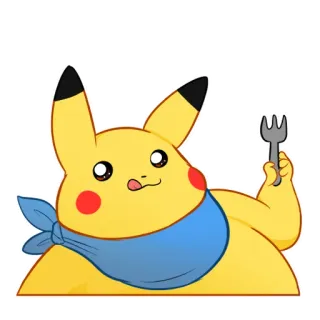 🍽 Pikachu pokemon, cartoon, niedlich, pikachu, tier whatsapp sticker