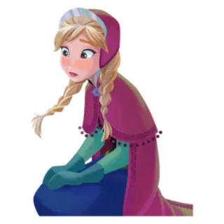 😟 Anna Frozen anna, frozen, disney, cartoon, animation, princess telegram sticker