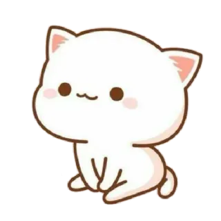 😳 cat, cartoon, cute, kawaii, animal, sticker telegram sticker