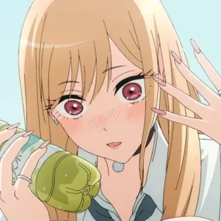 🥟 anime, girl, cute, drink, bottle telegram sticker