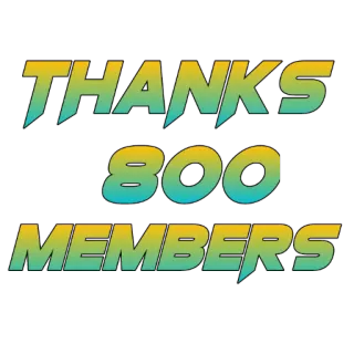 🙏 THANKS 800 MEMBERS thanks, 800, members, celebration, community whatsapp sticker