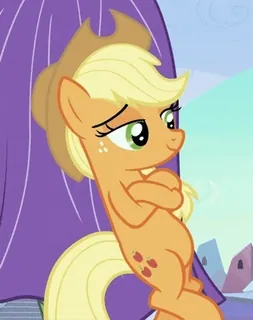 🙂 Applejack My Little Pony: Friendship Is Magic Pony, Applejack, Cartoon, Freundschaft ist Magie, Animiert telegram sticker