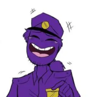 🤣 William Afton Five Nights at Freddy's paarse man, schurk, fan art, fnaf telegram sticker