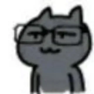 👓 cat, glasses, nerd, cute, animal telegram sticker