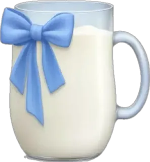 🤩 Milch, Getränk, Trinken, Glas, Schleife, Essen, Milchprodukt telegram sticker