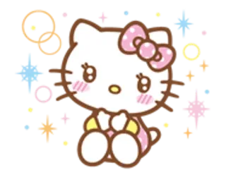 🌟 Hello Kitty chat, kawaii, mignon, Sanrio telegram sticker