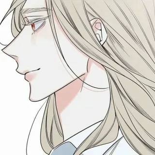 🧬 Anime, Retrato, pelo largo, Manga, Ilustración telegram sticker