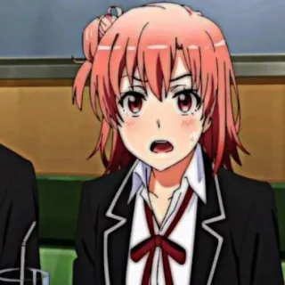🖇 Yui Yuigahama My Teen Romantic Comedy SNAFU Anime, Meisje, Schooluniform, Cartoon, Personage, Tiener telegram sticker