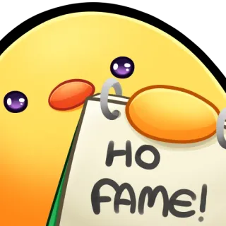 🐤 HO FAME! pollito, pájaro, fama, puta whatsapp sticker