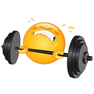 💪 exercise, workout, weightlifting, emoji, fitness, strength telegram sticker