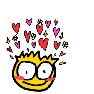 🥰 coração, amor, emoji, desenho animado, rosto telegram sticker