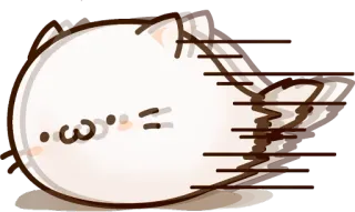 🏃‍♀️ kucing, imut, hewan, kawaii, kartun, hewan peliharaan telegram sticker