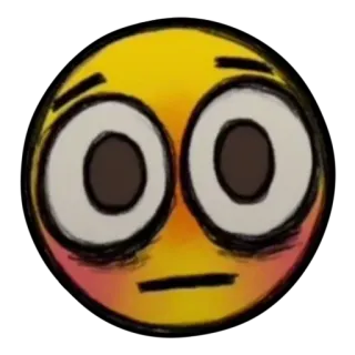😳 表情符号, 表情, 脸, 震惊, 惊讶 telegram sticker
