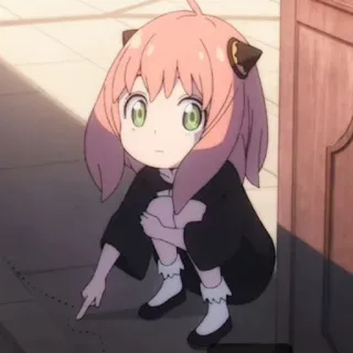 🍄 Anya Anya Forger, Anime, Spy Family, Kreskówka, Uroczy, Śmieszne telegram sticker
