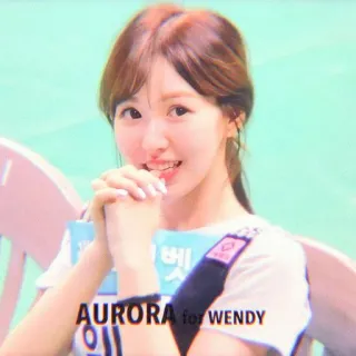 🏹 Wendy AURORA for WENDY mujer, kpop, cantante, retrato, celebridad whatsapp sticker