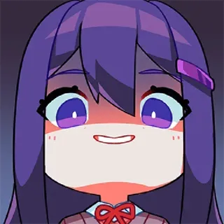 😈 Yuri Doki Doki Literature Club! Anime, Chica, Lindo, Doki Doki, Yuri whatsapp sticker