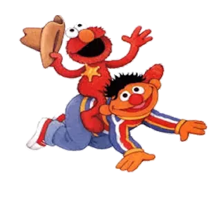 😁 Elmo Sesame Street elmo, sesame street, cartoon, character, friendly, children, retro whatsapp sticker