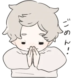 🙏 süß, Anime, Manga, Charakter, Cartoon telegram sticker