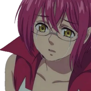 😭 Gowther The Seven Deadly Sins anime, crying, sad, glasses, Gowther, The Seven Deadly Sins telegram sticker