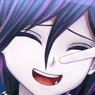😅 Kokichi Oma Danganronpa V3: Killing Harmony Аниме, Персонаж, Улыбается, Danganronpa, Кокичи Ома, Видеоигра telegram sticker