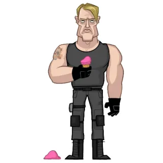 😒 cartoon, man, ijs, personage telegram sticker