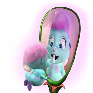 😬 Bibble Fairytopia Bibble, Fairytopia, cartone animato, creatura, blu, rosa telegram sticker
