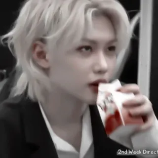 🥩 Felix 2nd Week Direct kpop, piosenkarz, idol, stray kids, koreański, muzyka, felix telegram sticker
