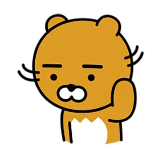 😞 Desenho animado, Animal, Tigre, Personagem, Fofo, Adesivo telegram sticker
