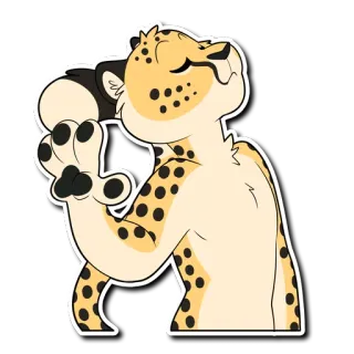 🛑 치타, 동물, 만화, 포유류, 야생 동물, 고양이과 telegram sticker