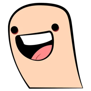 👶 personagem, desenho animado, feliz, sorriso, fofo, abstrato telegram sticker