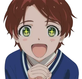 🤩 Anime, Cartoon, Lächeln, Fröhlich, Heiter, Ausdruck telegram sticker