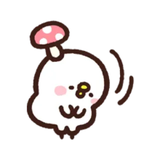 🙏 Totenkopf, Pilz, niedlich, Cartoon, kawaii, Aufkleber telegram sticker