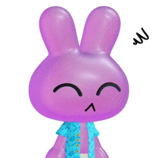 5️⃣ conejo, dibujos animados, lindo, kawaii, animal whatsapp sticker