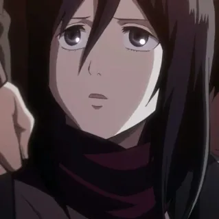❤️ Mikasa Ackerman Attack on Titan อนิเมะ, ตัวละคร, มิคาสะ, ผ่าพิภพไททัน whatsapp sticker