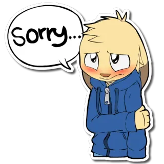 😭 Sorry... 道歉, 抱歉, 可爱, 卡通, 兔子, 伤心, 情绪化 telegram sticker