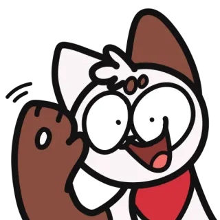 👋 アニメ, アニメーション, キャラクター, 猫, 手を振る, 挨拶, かわいい telegram sticker