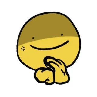 👊 Emoji, Ekspresi, Kartun, Kuning, Lucu, Wajah telegram sticker