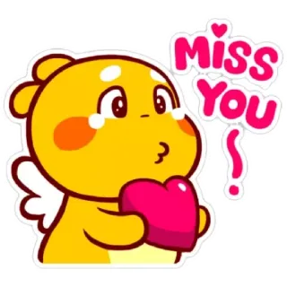 😁 Miss You dễ thương, trái tim, tình yêu, tình cảm, kawaii telegram sticker
