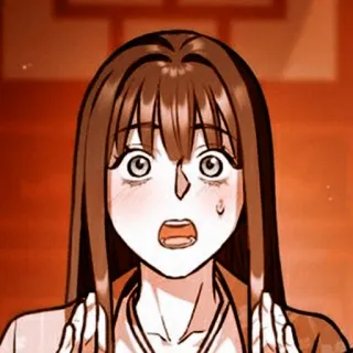 💐 anime, menina, chocada, surpresa, expressão, desenho animado whatsapp sticker
