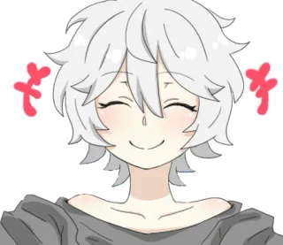 ☺️ ぎゅ animé, mignon, kawaii, câlin, souriant whatsapp sticker