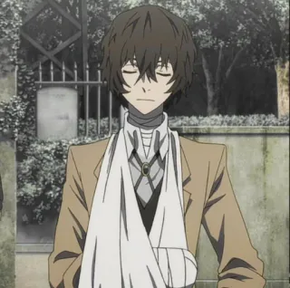 🥂 Osamu Dazai Bungou Stray Dogs Anime, Manga, Charakter, Verbände, Verletzt whatsapp sticker