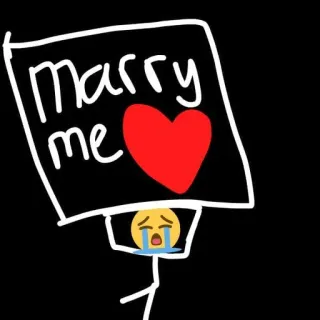 😭 marry me свадьба, предложение, любовь, сердце, плач, эмодзи telegram sticker