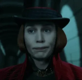 🍫 Willy Wonka Charlie and the Chocolate Factory Willy Wonka, Fabbrica di cioccolato, Caramelle, Film, Cappello, Ritratto, Personaggio telegram sticker