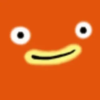 🙃 simples, emoji, fofo, engraçado, minimalista, laranja, rosto telegram sticker
