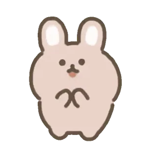 🐰 กระต่าย, น่ารัก, สัตว์, สติกเกอร์, การ์ตูน telegram sticker