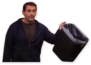 🚮 Michael Scott The Office Комедия, Телешоу, Ситком, Мусор, Дрянь whatsapp sticker