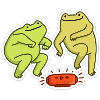 🕺 katak menari, stiker katak, katak kartun, imut, menari, binatang whatsapp sticker