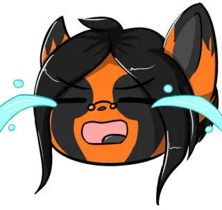 😭 weinen, traurig, emoticon, tränen, tier, cartoon telegram sticker