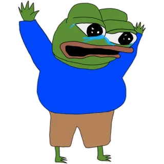 😭 Pepe the Frog pepe, kikker, meme, internet, verdrietig telegram sticker